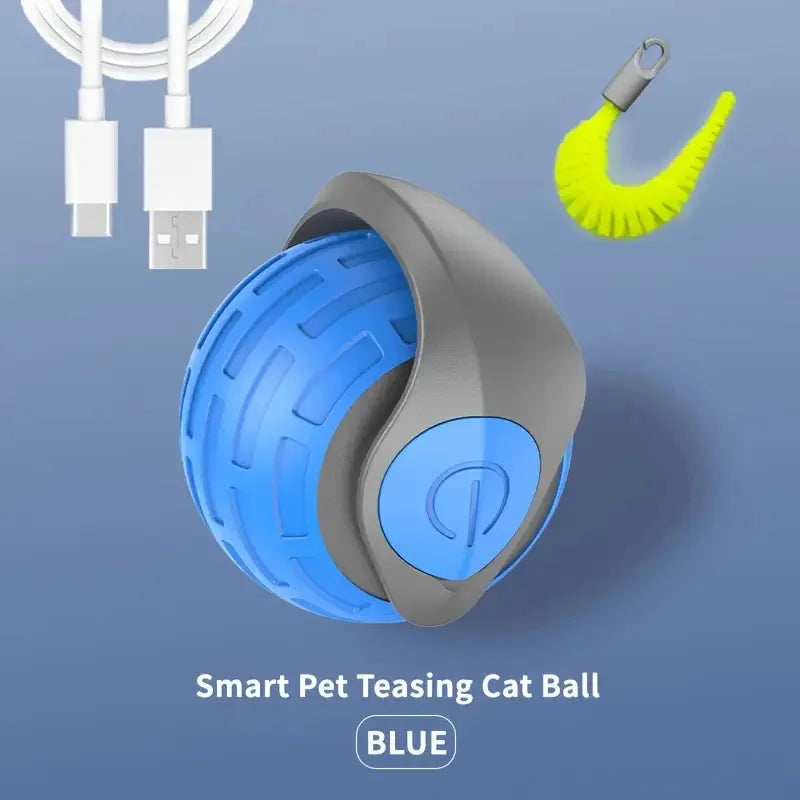 Smart Cat Toys Ball Automatic Interactive Pets Electric Rolling Teaser USB Rechargeable Kitty Moving Bouncing Ball Birthday Gift