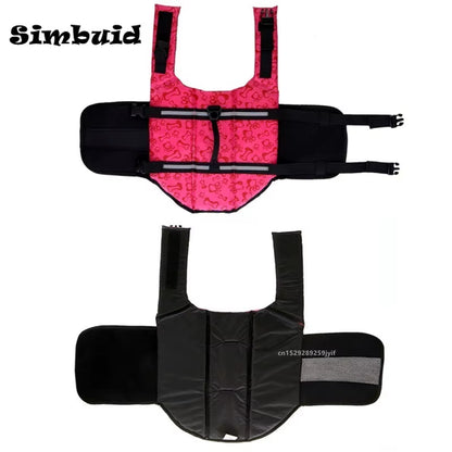 Dog Life Jacket Reflective Adjustable Large Dogs Swimwear Safety Vest Surfing Sailboat Enhanced Buoyancy Pet Lifejackets