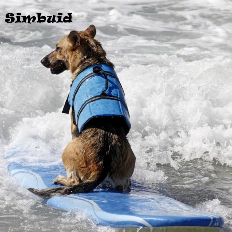Dog Life Jacket Reflective Adjustable Large Dogs Swimwear Safety Vest Surfing Sailboat Enhanced Buoyancy Pet Lifejackets